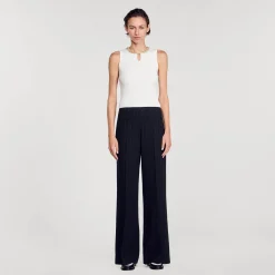 Pulls & Cardigans|Tops & Chemises*SANDRO Débardeur En Maille Col Bijoux blanc