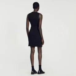 Ensembles|Pulls & Cardigans*SANDRO Débardeur En Maille Orné De Perles Noir