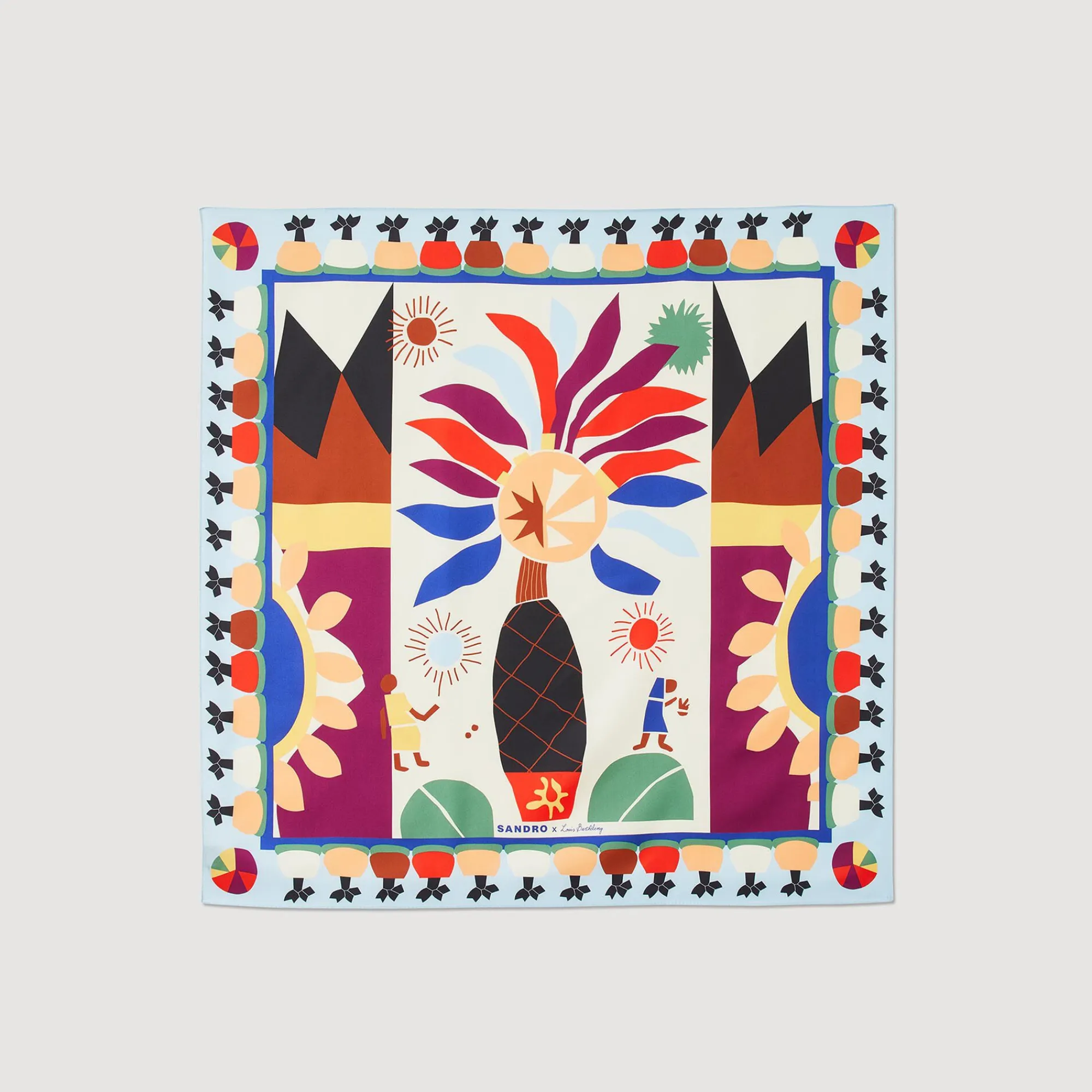 Foulards & Écharpes*SANDRO Foulard Imprimé Multicolore