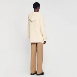 Sweats & Joggings|Pulls & Gilets*SANDRO Hoodie En Polaire Ecru