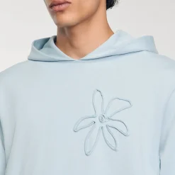 Sweats & Joggings*SANDRO Hoodie Fleur à Capuche Baby Blue