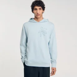 Sweats & Joggings*SANDRO Hoodie Fleur à Capuche Baby Blue
