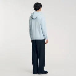 Sweats & Joggings*SANDRO Hoodie Fleur à Capuche Baby Blue