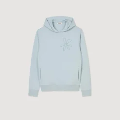 Sweats & Joggings*SANDRO Hoodie Fleur à Capuche Baby Blue