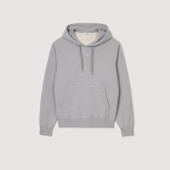 Sweats & Joggings*SANDRO Hoodie Homme Brodé En Coton Biologique gris chiné