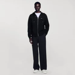 Sweats & Joggings*SANDRO Hoodie Molletonné à Capuche Noir