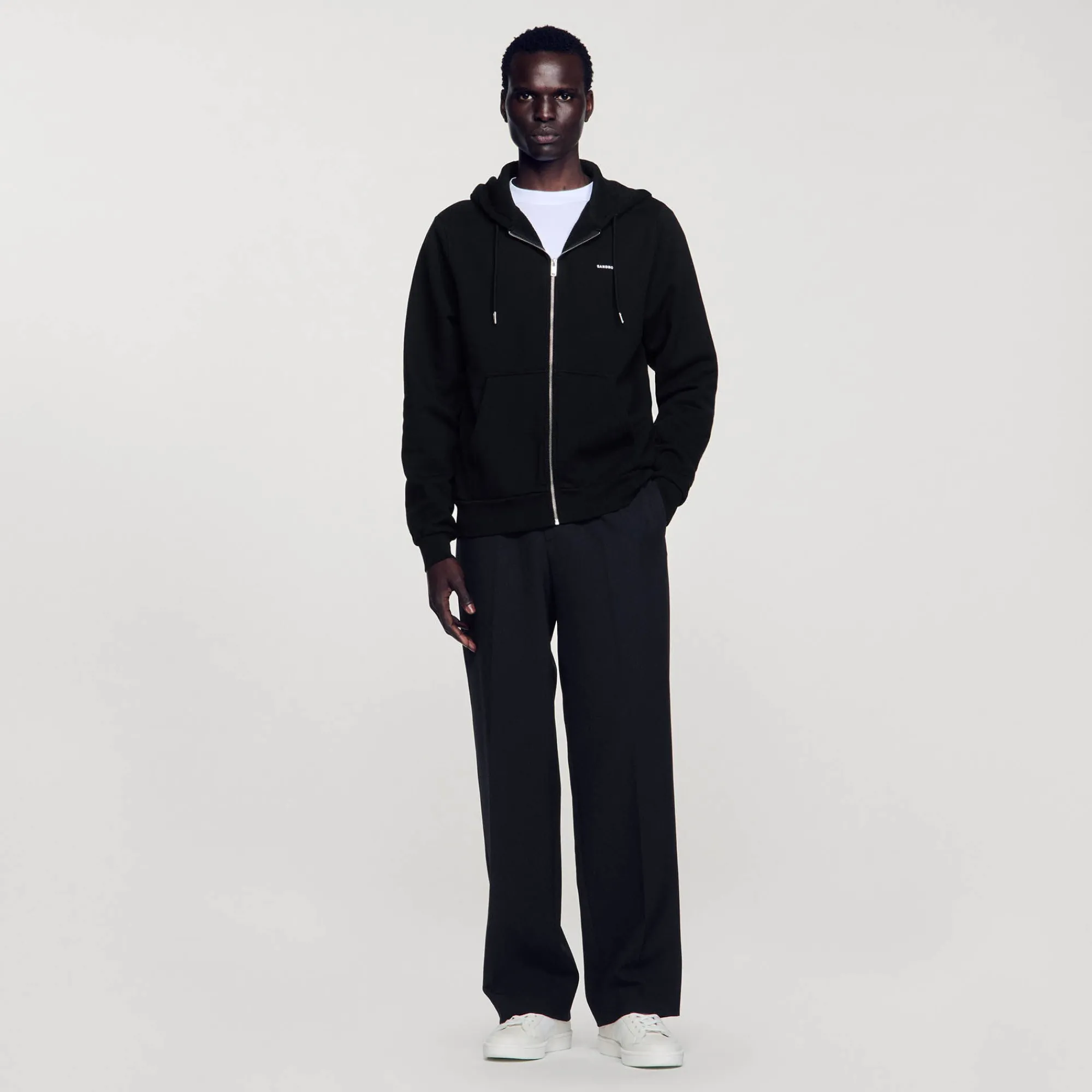 Sweats & Joggings*SANDRO Hoodie Molletonné à Capuche Noir