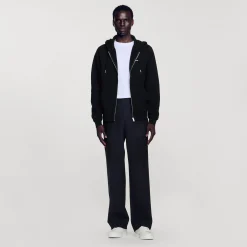 Sweats & Joggings*SANDRO Hoodie Molletonné à Capuche Noir