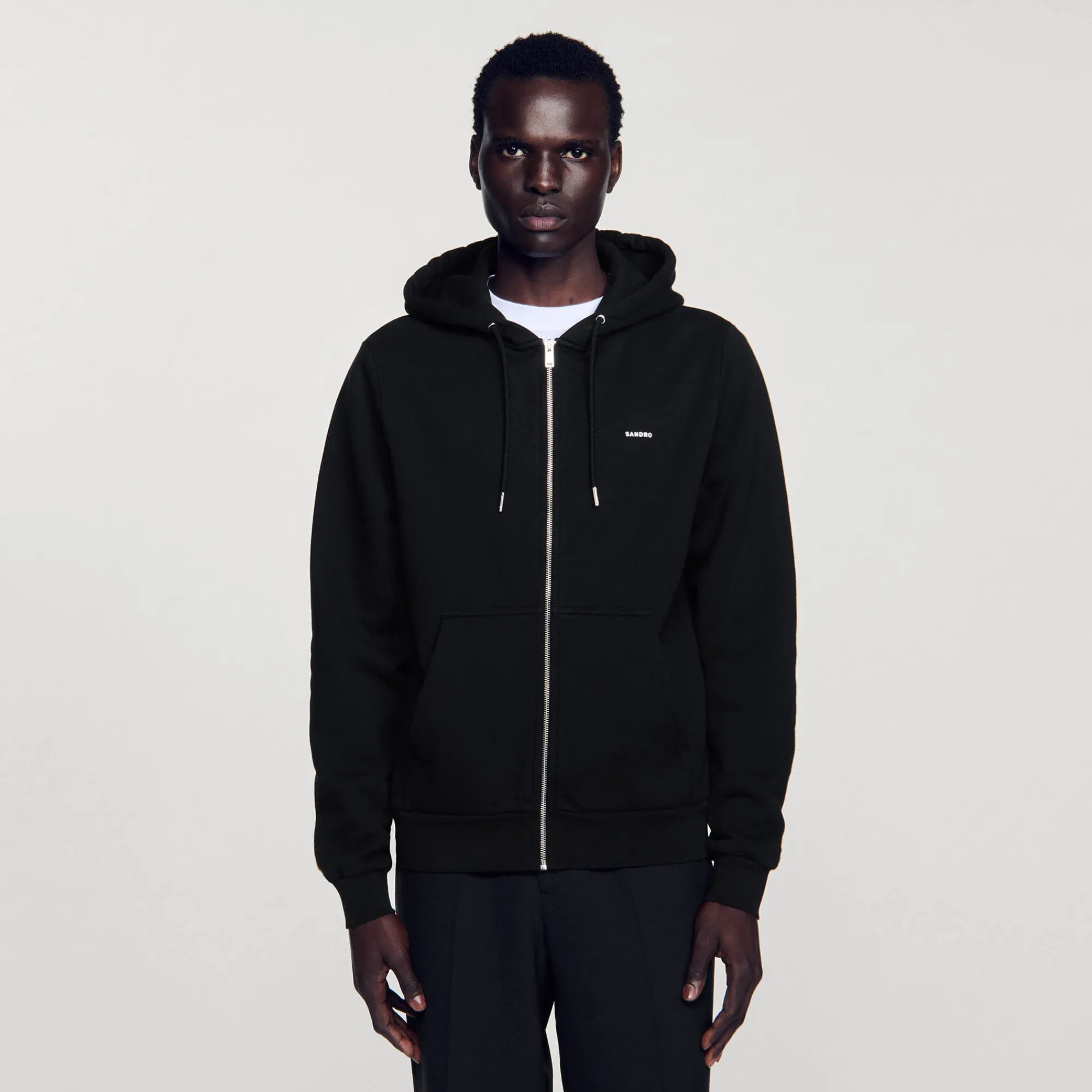 Sweats & Joggings*SANDRO Hoodie Molletonné à Capuche Noir