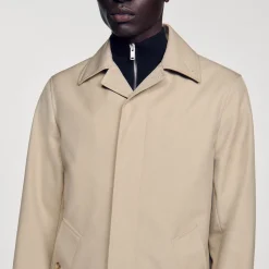 Manteaux & Blousons*SANDRO Imperméable Droit Beige