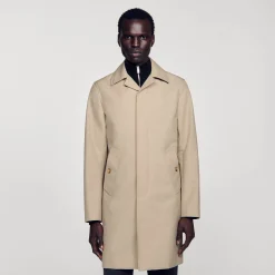 Manteaux & Blousons*SANDRO Imperméable Droit Beige