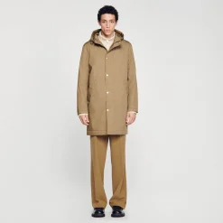 Manteaux & Blousons*SANDRO Imperméable Mac Kaki clair
