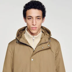 Manteaux & Blousons*SANDRO Imperméable Mac Kaki clair
