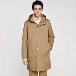 Manteaux & Blousons*SANDRO Imperméable Mac Kaki clair