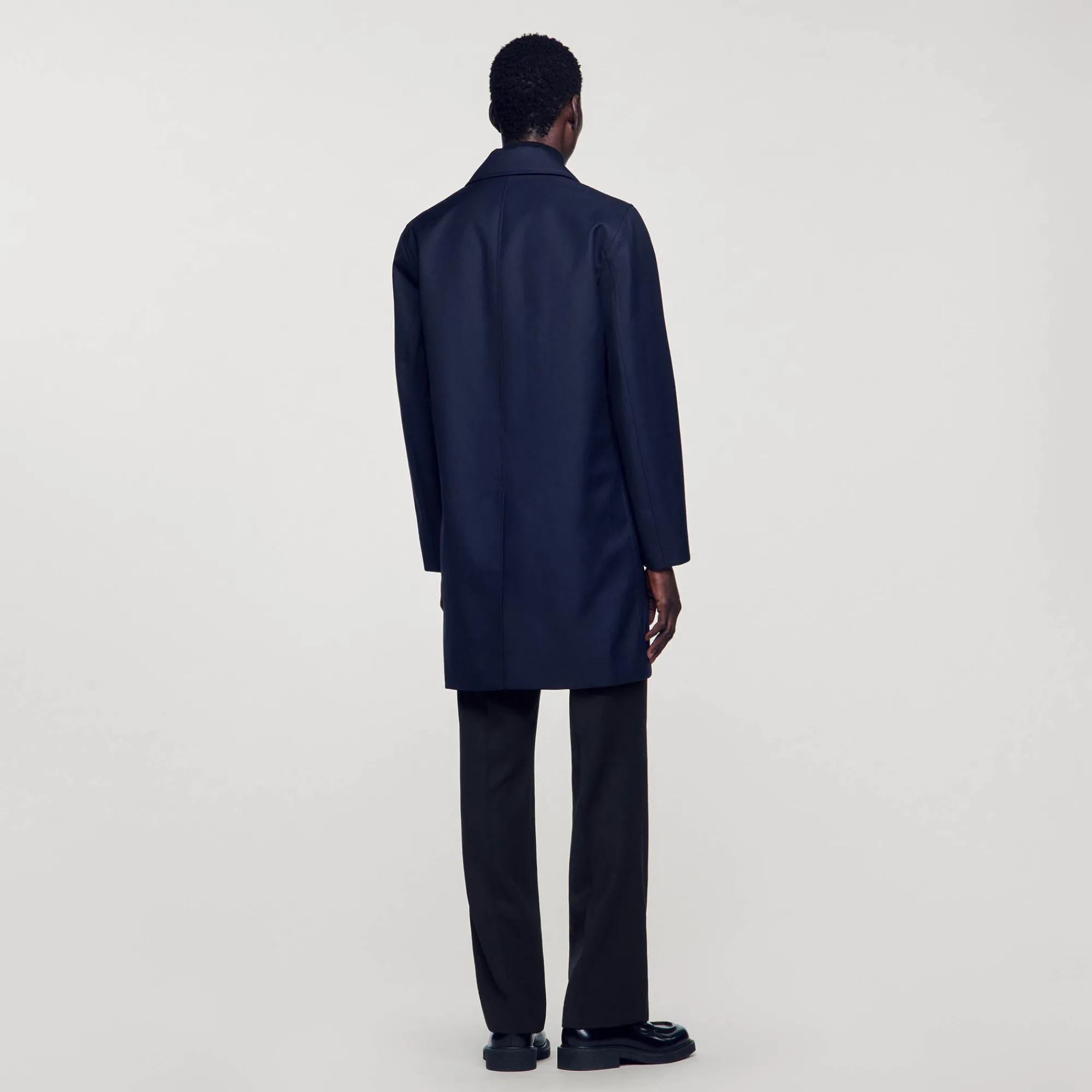Manteaux & Blousons*SANDRO Imperméable Mac En Tissu Technique Marine