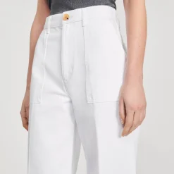 Pantalons & Jeans*SANDRO Jean à Grandes Poches blanc