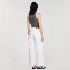 Pantalons & Jeans*SANDRO Jean à Grandes Poches blanc