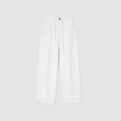 Pantalons & Jeans*SANDRO Jean à Grandes Poches blanc