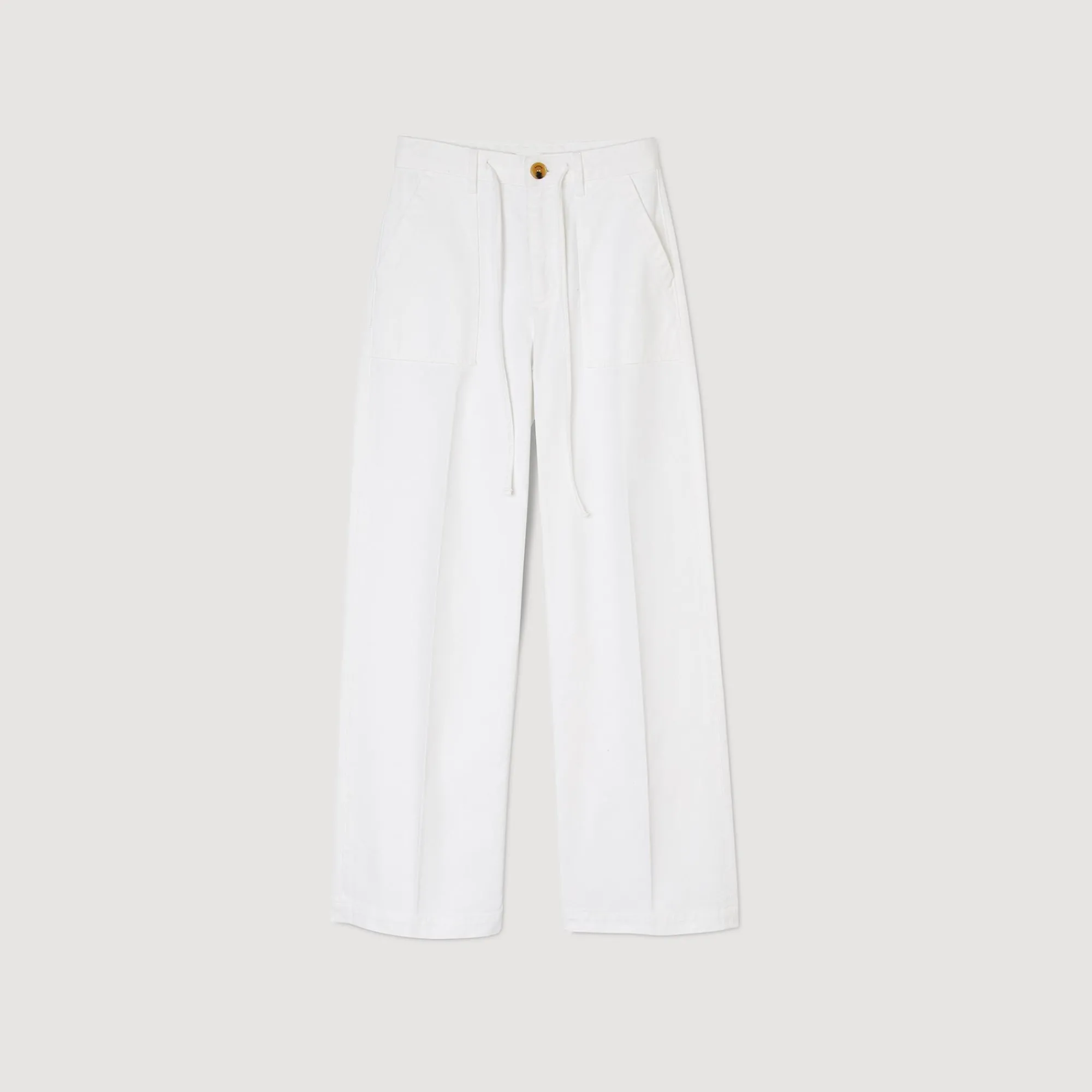 Pantalons & Jeans*SANDRO Jean à Grandes Poches blanc