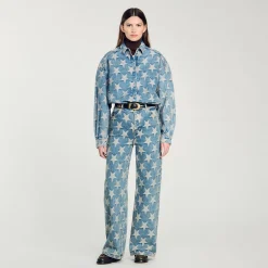 Pantalons & Jeans|Ensembles*SANDRO Jean à Jacquard étoiles Bleu jean
