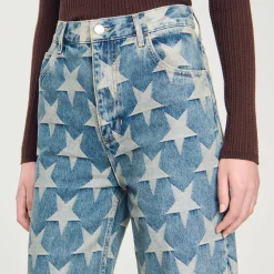 Pantalons & Jeans|Ensembles*SANDRO Jean à Jacquard étoiles Bleu jean