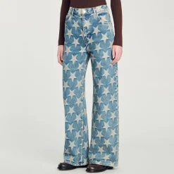 Pantalons & Jeans|Ensembles*SANDRO Jean à Jacquard étoiles Bleu jean