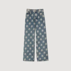 Pantalons & Jeans|Ensembles*SANDRO Jean à Jacquard étoiles Bleu jean