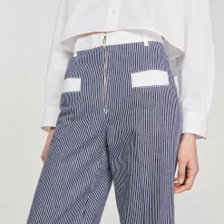 Pantalons & Jeans*SANDRO Jean à Rayures Bleu / Blanc