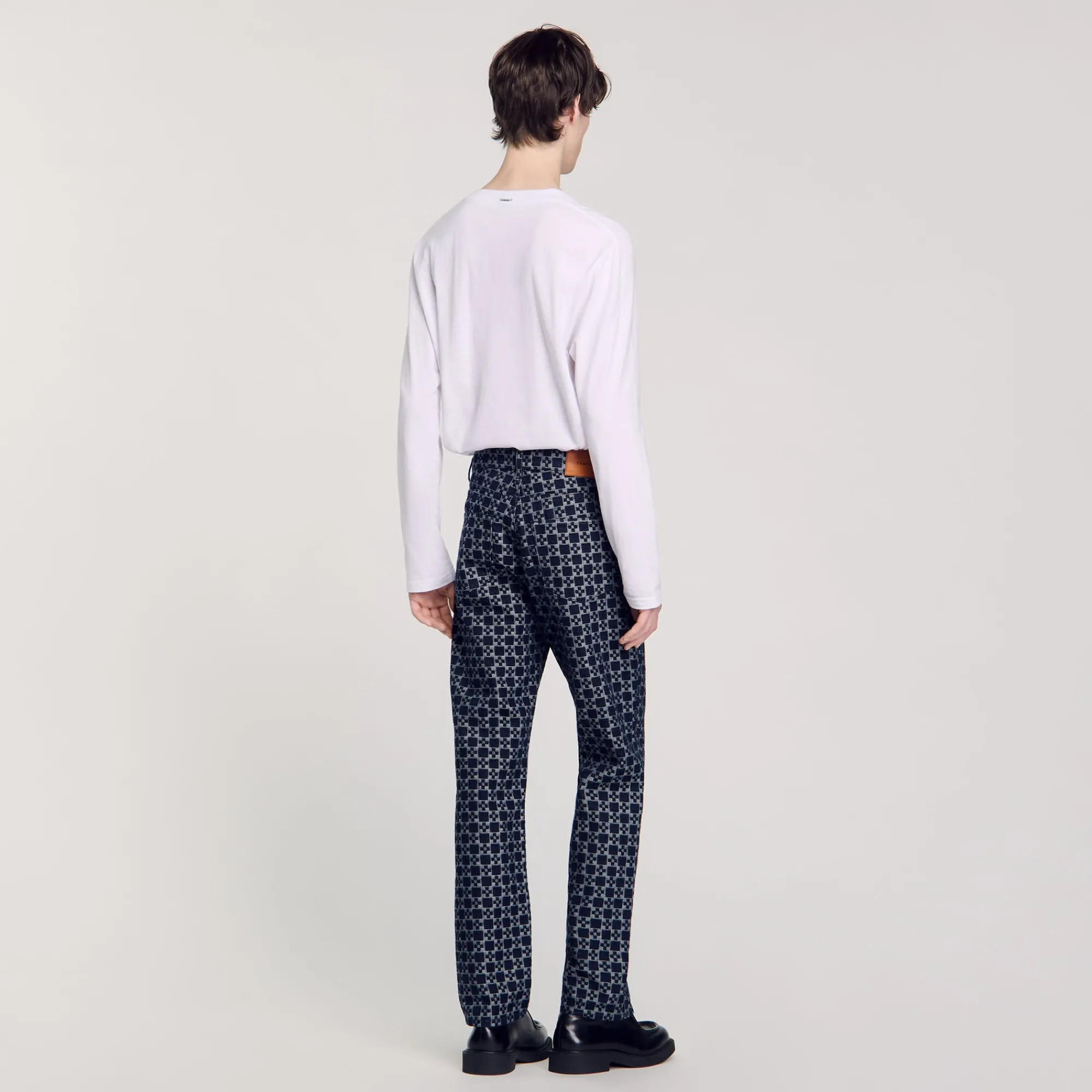 Jeans*SANDRO Jean Droit Square Cross Marine