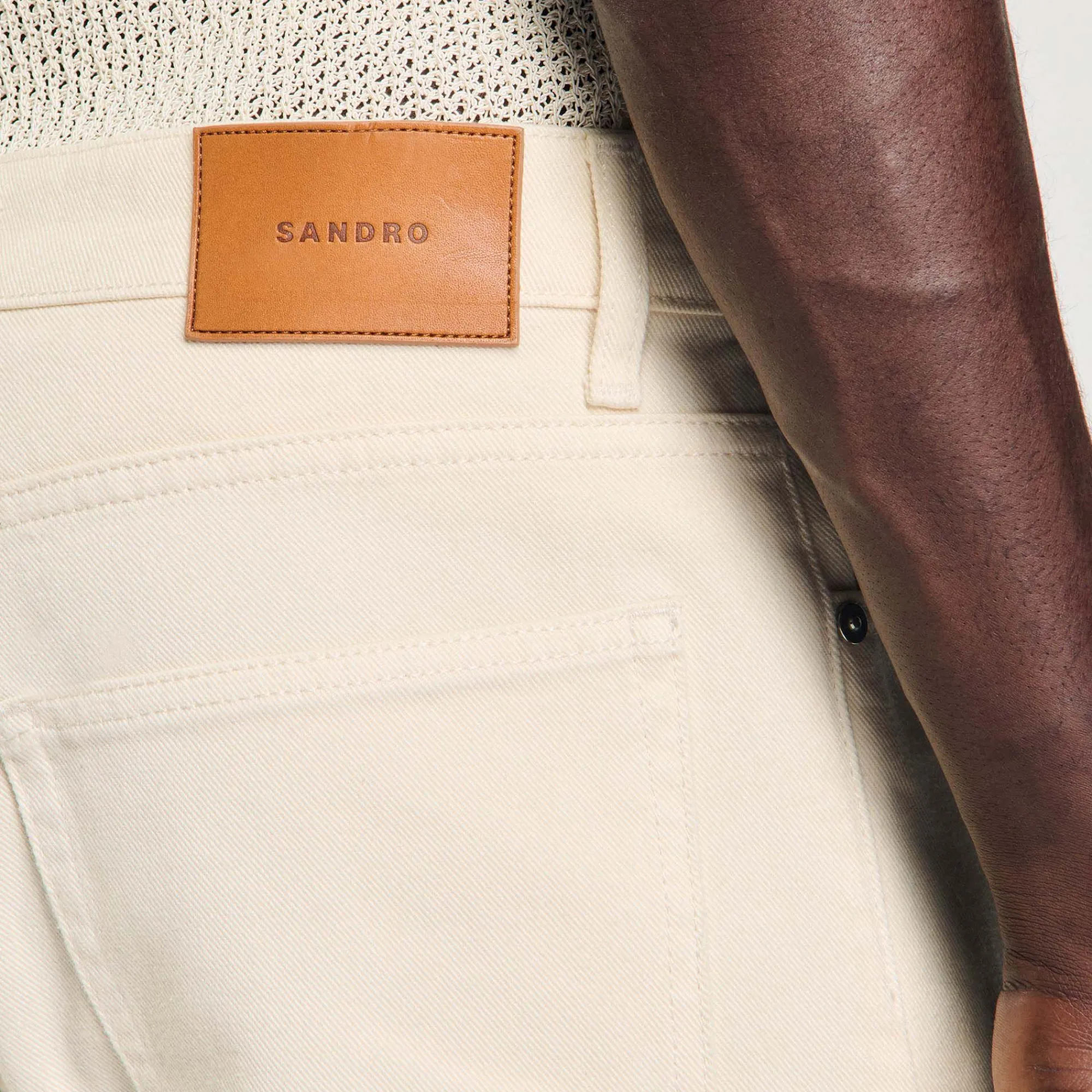 Jeans*SANDRO Jean En Coton Ecru