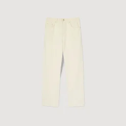 Jeans*SANDRO Jean En Coton Ecru