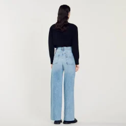 Pantalons & Jeans*SANDRO Jean Large Bleu jean