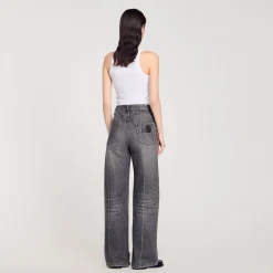 Pantalons & Jeans*SANDRO Jean Large Gris