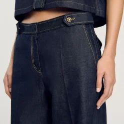 Ensembles|Pantalons & Jeans*SANDRO Jean Large Brut Bleu brut