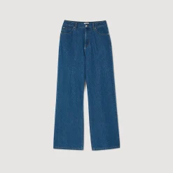 Pantalons & Jeans*SANDRO Jean Large Strassé Bleu jean