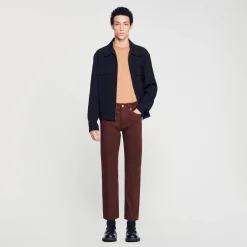 Jeans*SANDRO Jean Regular Marron Foncé