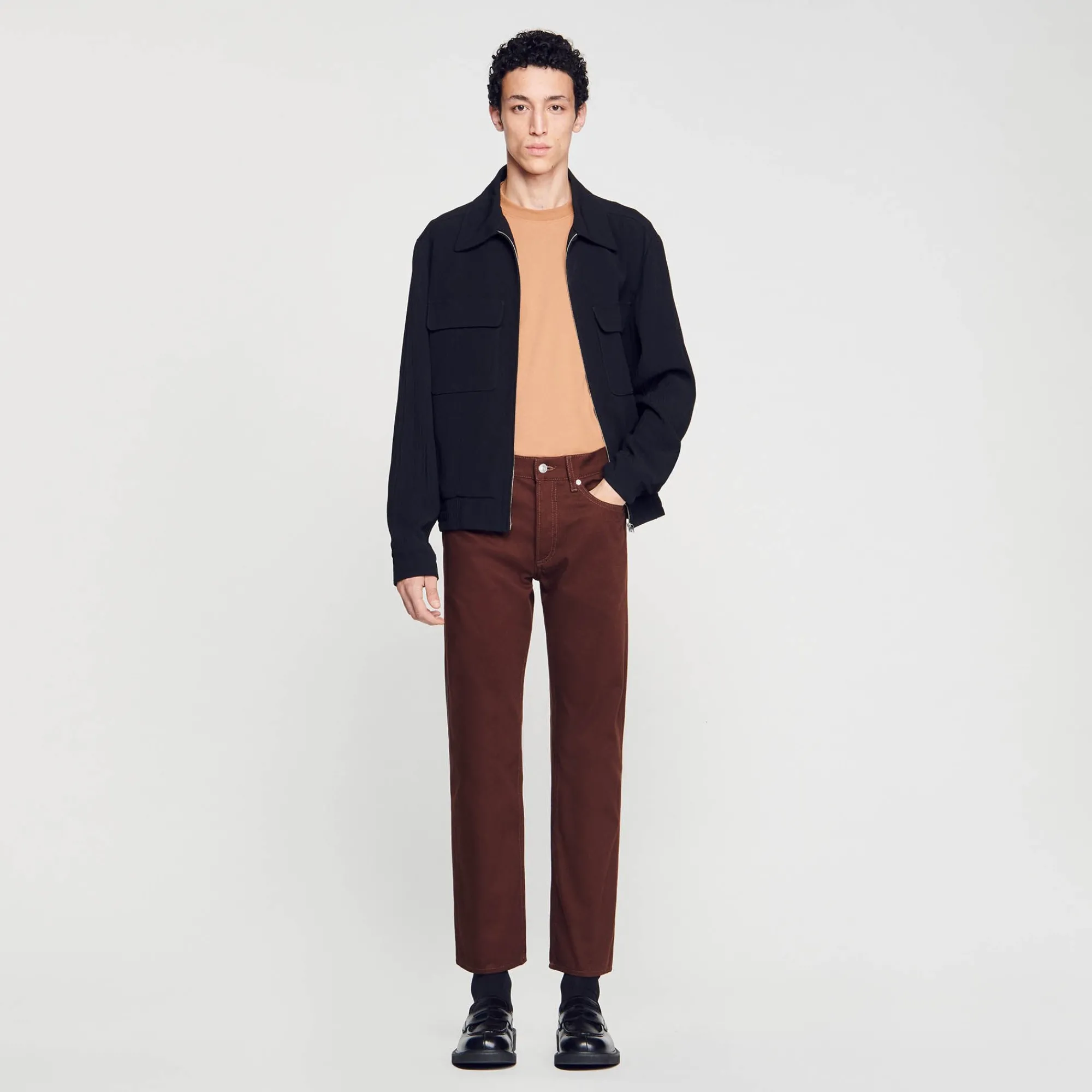 Jeans*SANDRO Jean Regular Marron Foncé