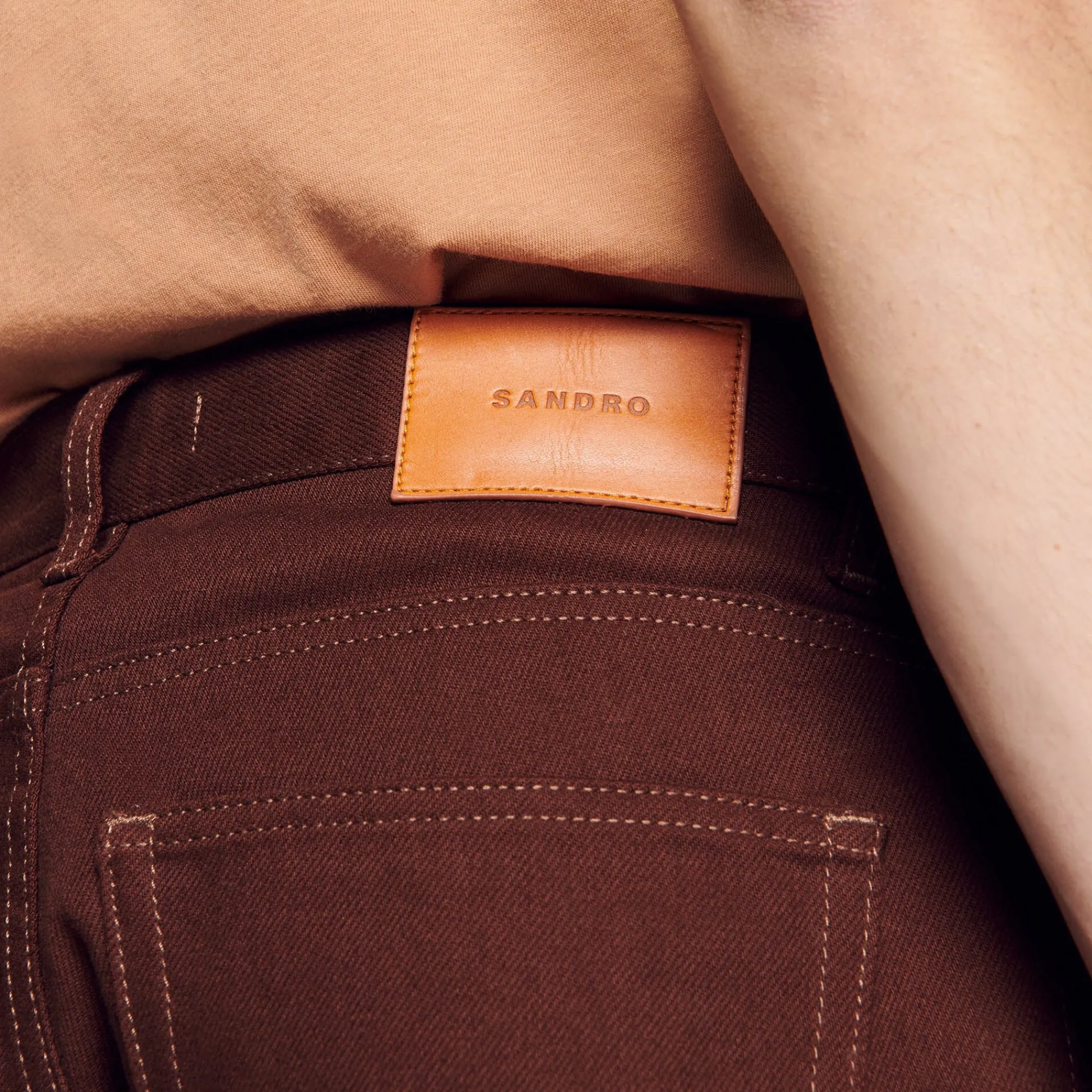 Jeans*SANDRO Jean Regular Marron Foncé