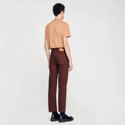 Jeans*SANDRO Jean Regular Marron Foncé