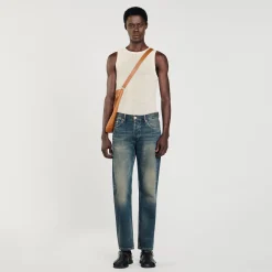 Jeans*SANDRO Jean Regular Délavé Denim