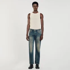Jeans*SANDRO Jean Regular Délavé Denim