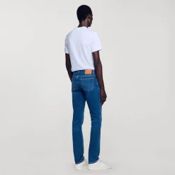 Jeans*SANDRO Jean Slim Avec Délavage Waterless Denim