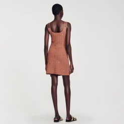 Ensembles|Jupes & Shorts*SANDRO Jupe Courte Asymétrique Marron