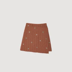 Ensembles|Jupes & Shorts*SANDRO Jupe Courte Asymétrique Marron