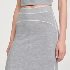 Ensembles|Jupes & Shorts*SANDRO Jupe Longue En Laine Gris