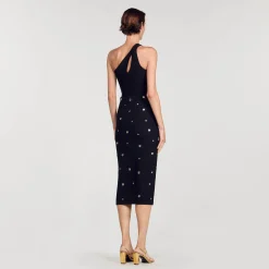 Ensembles|Jupes & Shorts*SANDRO Jupe Midi En Maille Noir