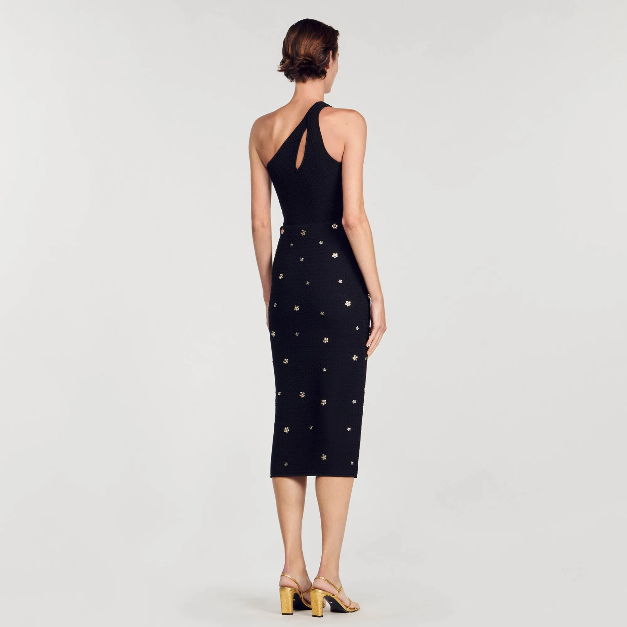 Ensembles|Jupes & Shorts*SANDRO Jupe Midi En Maille Noir