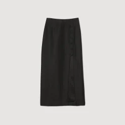 Jupes & Shorts*SANDRO Jupe Midi Fendue Noir