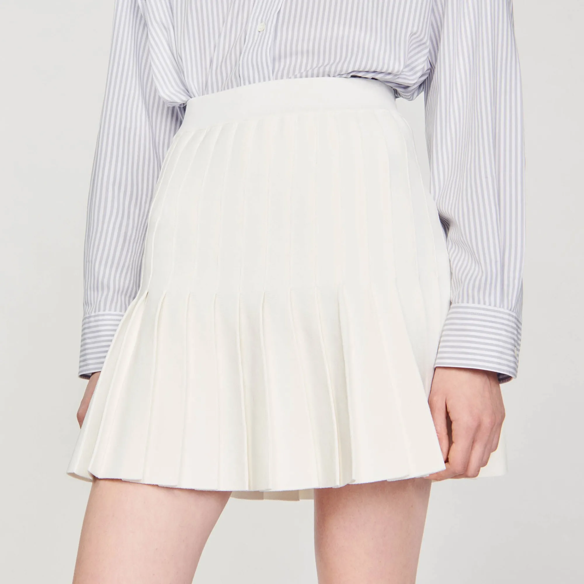 Jupes & Shorts*SANDRO Jupe Plissée blanc