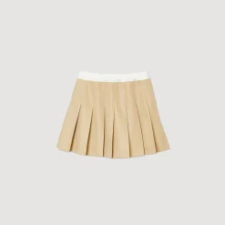 Jupes & Shorts*SANDRO Jupe Plissée Beige
